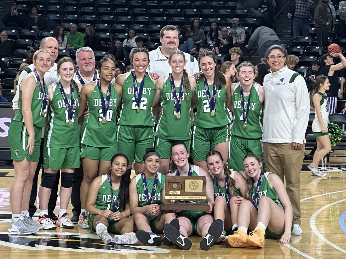 Congratulations on a 43-30 win to secure the 3rd place 6A Girls State Basketball Championship! ⁦<a href="/DerbySchoolsKS/">Derby Public Schools</a>⁩ ⁦<a href="/LadyPantherBB/">Lady Panther WBB</a>⁩ ⁦<a href="/DHS_Panthers/">Derby High School - Derby Public Schools</a>⁩