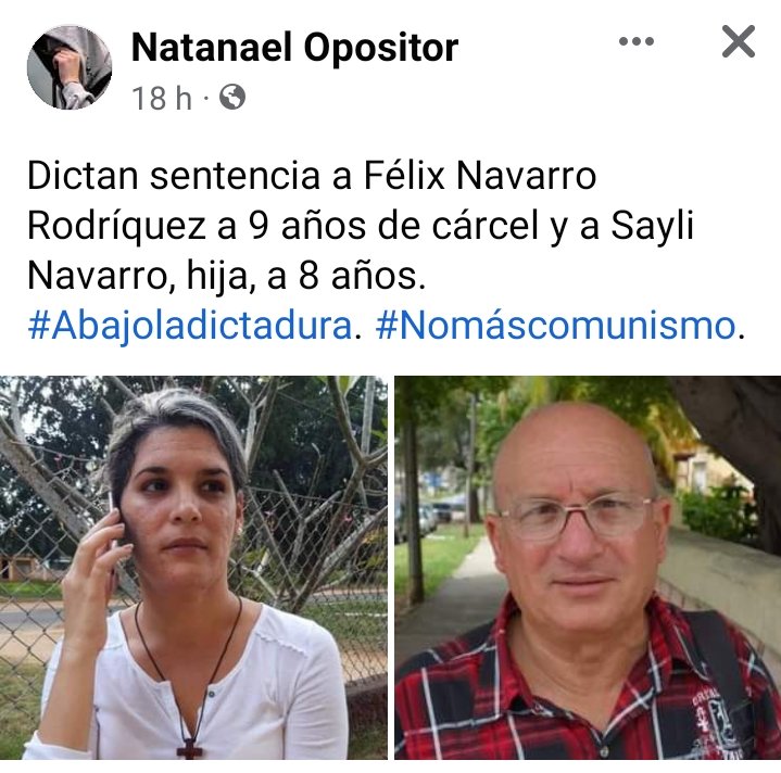 LamelasOrtiz's tweet image. #NoMasPresosPoliticos.
#LibertadParaFelixYSayliNavarro
#EnCubaGobiernaUnaDictadura
