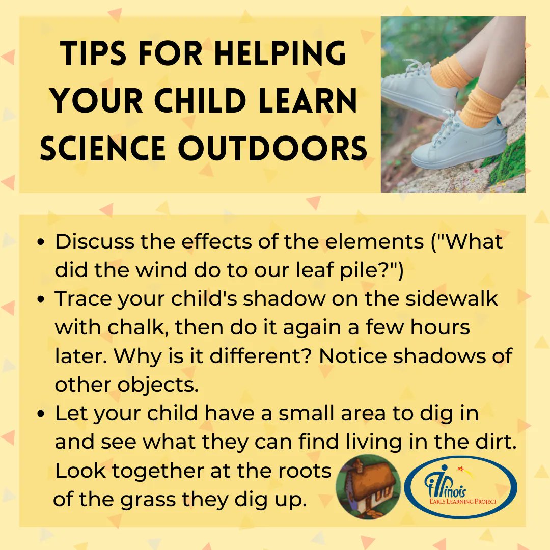 ielproject's tweet photo. Help your child learn about science outdoors. Discuss the effects of the elements. โWhat did the wind do to our leaf pile?โ ๐
#StandardsStartAtHome #Bilingual #Science #IllinoisEarlyLearning https://t.co/QfHIhzPlO3