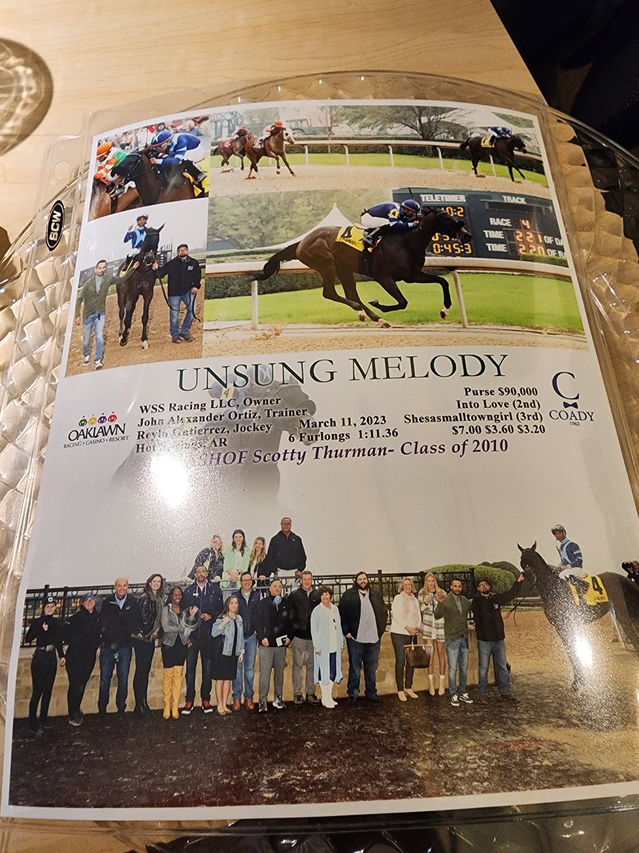 WSS_Racing's tweet photo. Great win today! Glad to have @ReyGutiJockey back!
#UnsungMelody
#OaklawnRacing https://t.co/1z0BqYOYbo