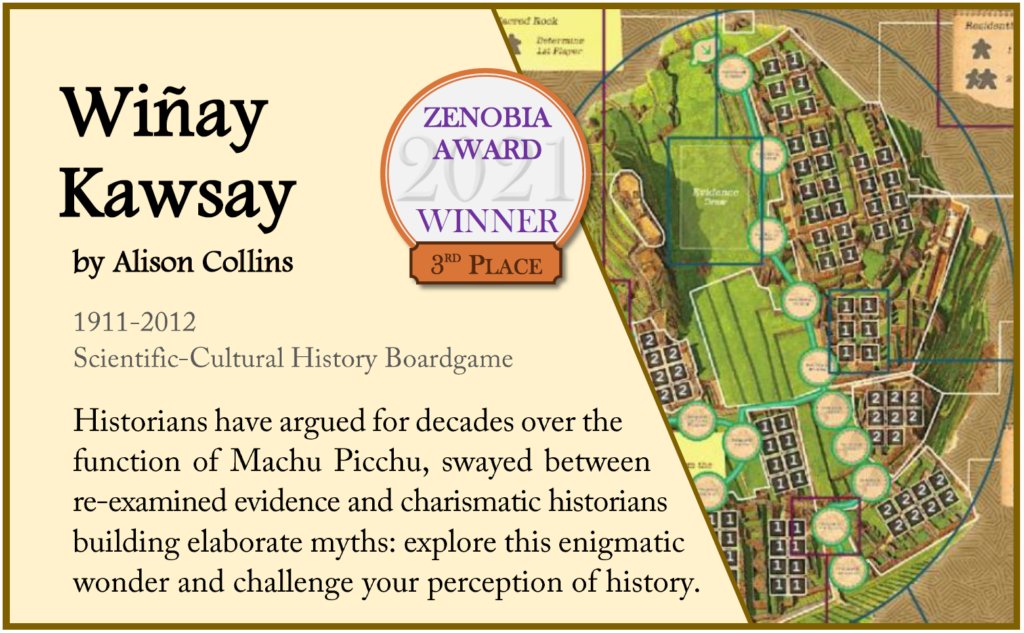 1/7 The Zenobia Award 2021 was a grand experiment and a huge success in promoting and encouraging game design by people from marginalized groups. Increased diversity of designers and players will drive increased diversity of topics in historical gaming. zenobiaaward.org