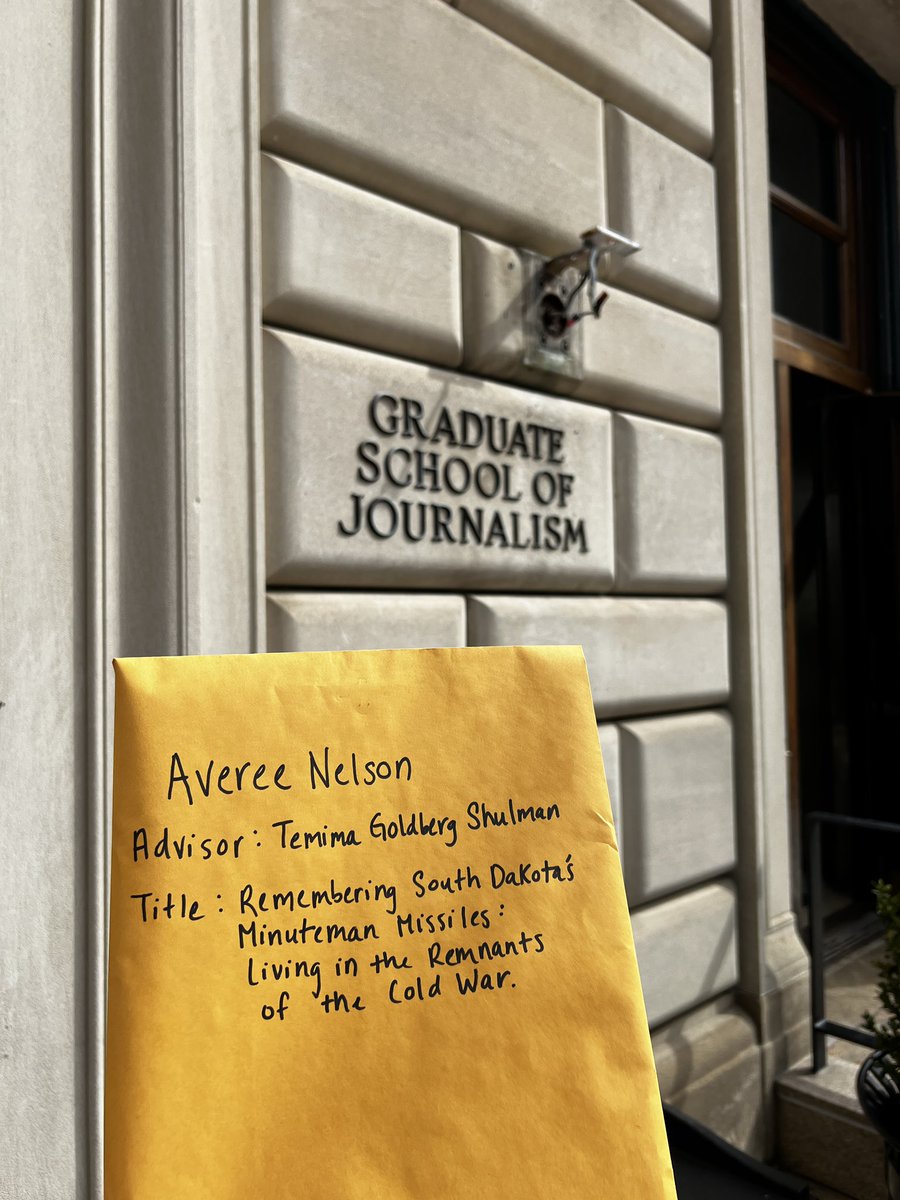I submitted my master’s project yesterday. Spent months researching, sifting through archival docs, and interviewing my sources in South Dakota. It’s such a special story and i’m so happy i was able to tell it