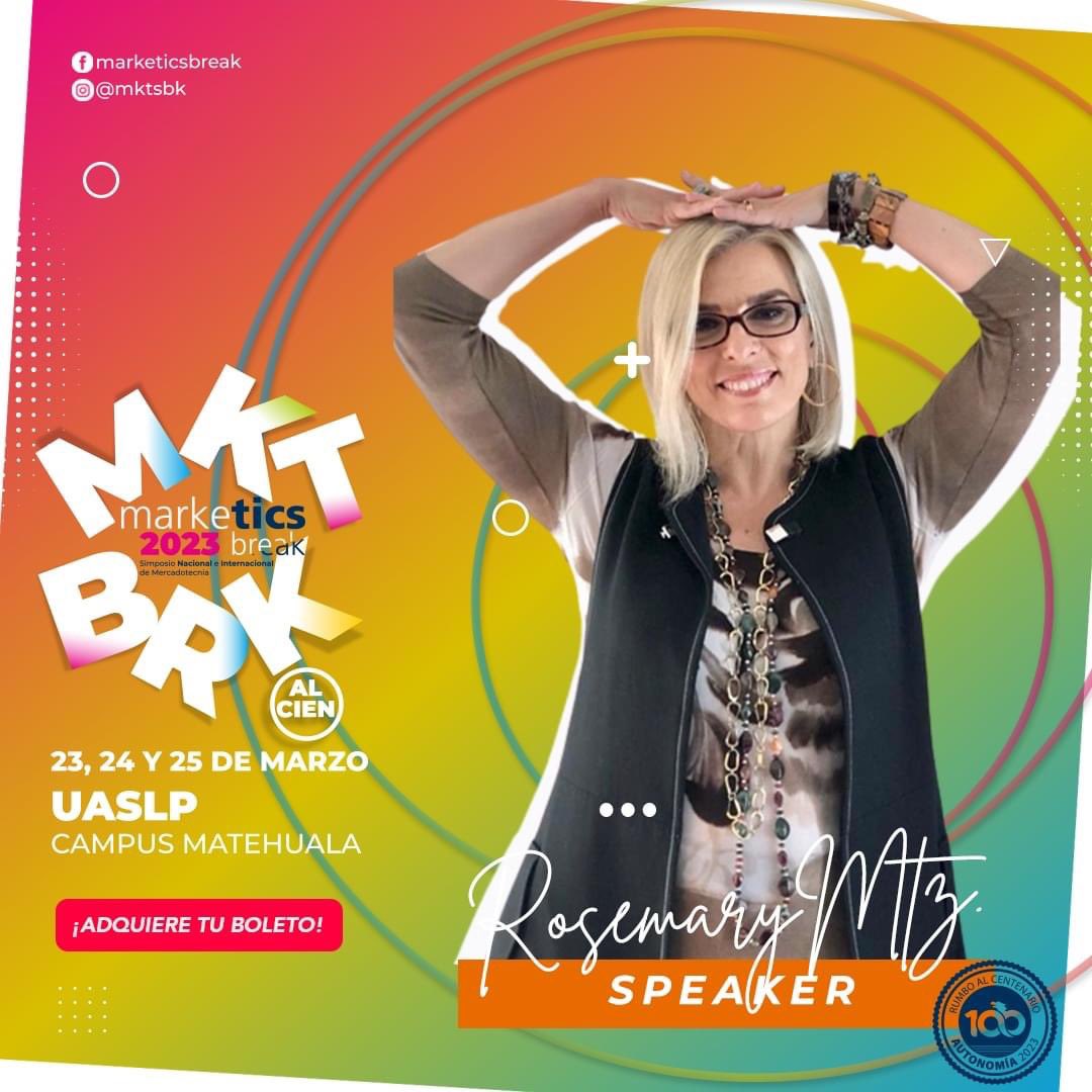 Te presentamos a Rosemary Martínez.🌹 Speaker del MarkeTIC’s Break 2023. No te pierdas su conferencia “Design to Bloom” 🌸 donde comparte su visión y conocimientos sobre cómo puedes florecer y transformar el mundo.