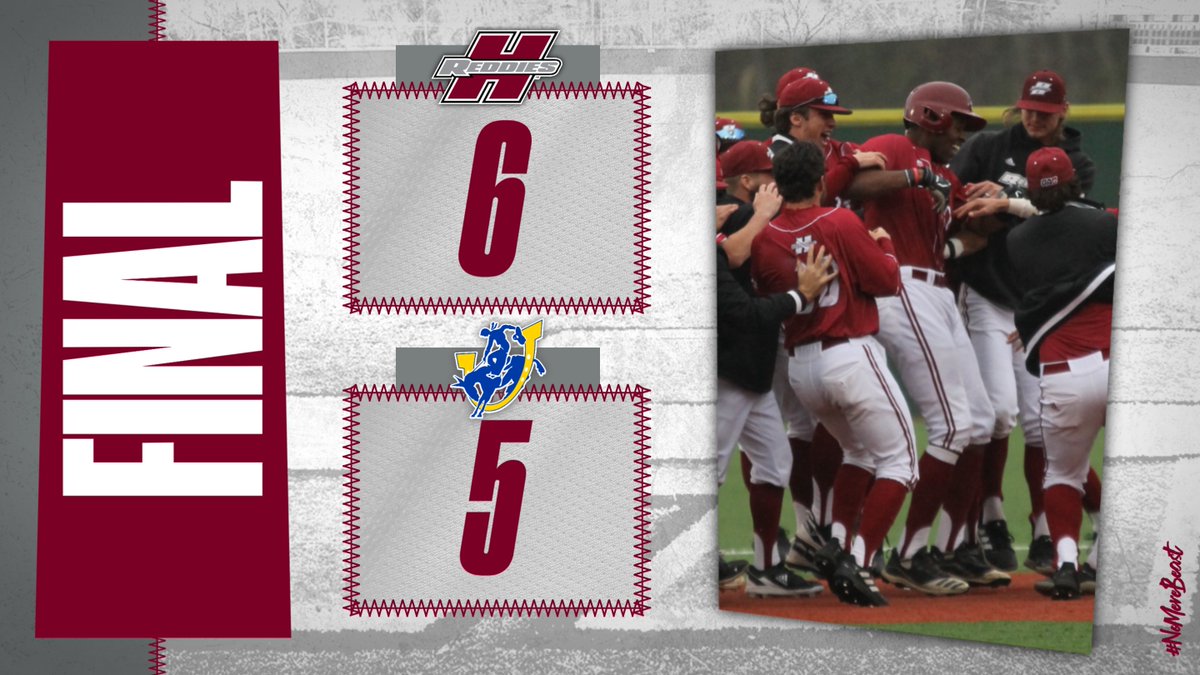 REDDIES WALK OFF NO. 9 SAU!

Trailing 5-2 with two outs in the bottom of the ninth and no one on base, Henderson State strings together SIX-STRAIGHT HITS, including the walk-off liner from Charles Hoof, to stun the No. 9 Muleriders 6-5 and win the GAC series! 🤯

#NoMereBeast
