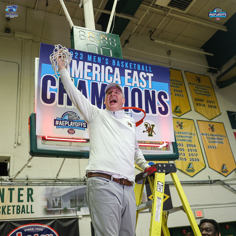 UVMmbb's tweet photo. The #AEChamps 🏆 is staying in Catamount Country for another season! ⤵️