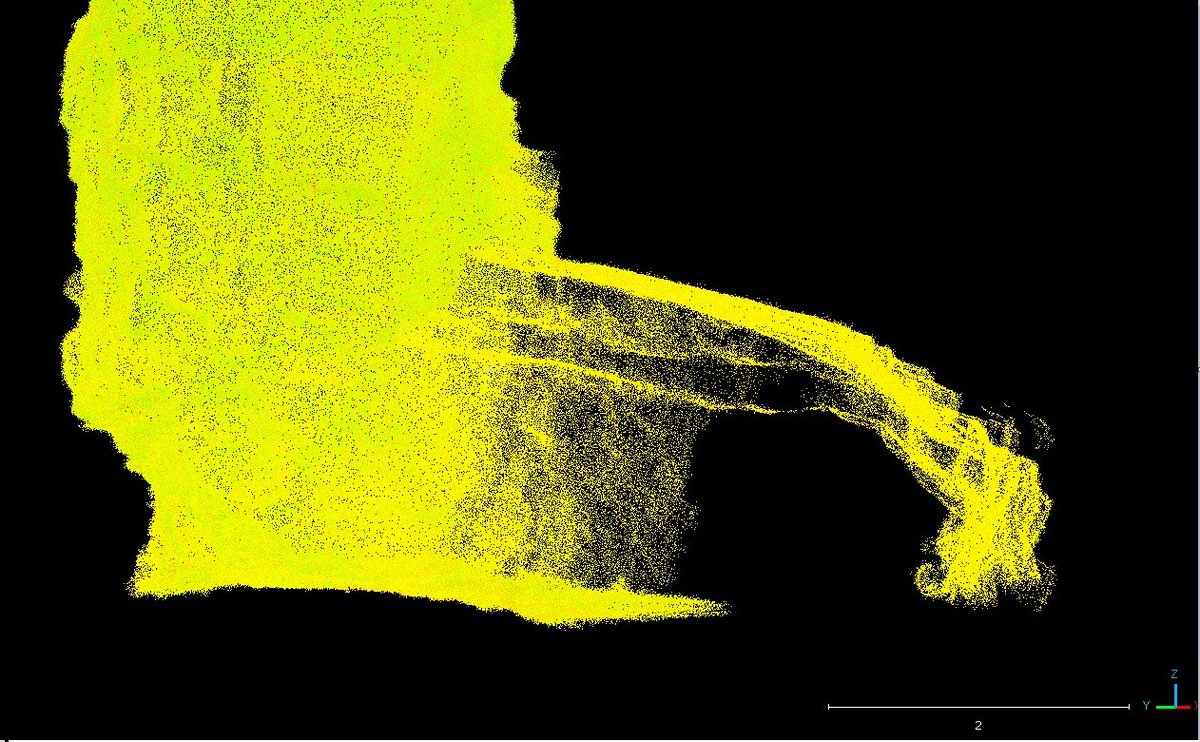 Geoinvestigate's tweet photo. #Mine #risk #deskstudy identifies  1850 - 1885 #mine #shaft and #lead lode in #Wales. #LiDAR #siteinvestigation survey images crosscut #tunnel at bottom of 2.8m dia unlined shaft section with roof controlled by prominent bedding joint. https://t.co/b1wuCOuI2Z
