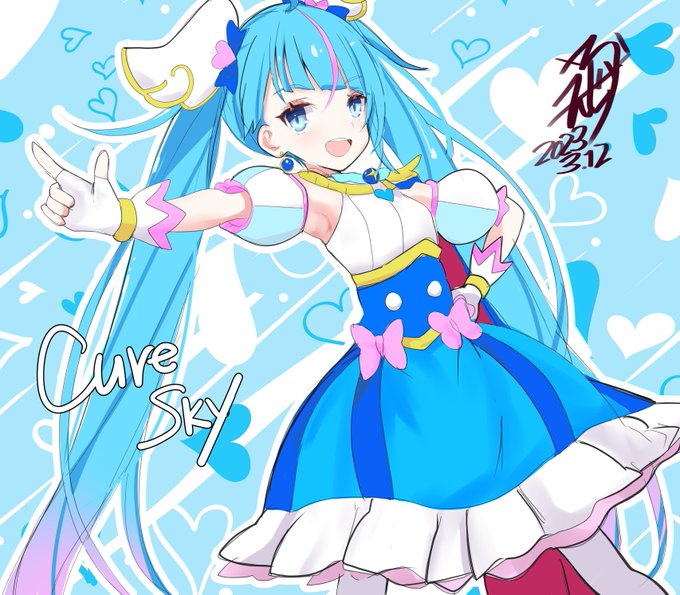 朝のお絵描き
青い子かわいい!

#precure 
#ひろプリ 