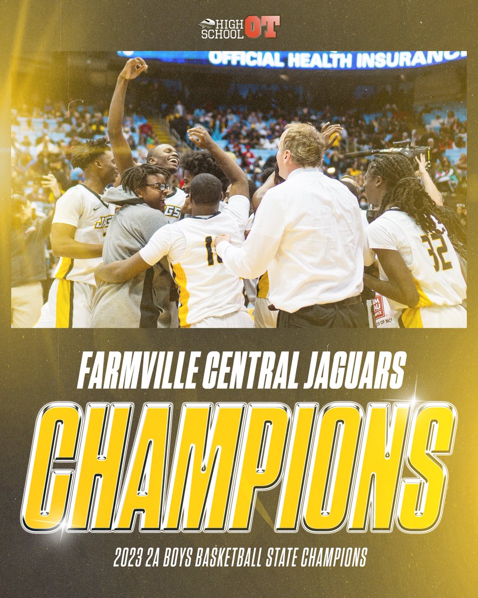 HighSchoolOT's tweet photo. Four state championships in the last five seasons.

Farmville Central continues to cement its legacy as one of the state's top athletic programs with a 75-63 win in the 2A boys basketball state championship.

Full coverage: https://t.co/Cg0zMXm2XS https://t.co/v2Dsbs1zN4