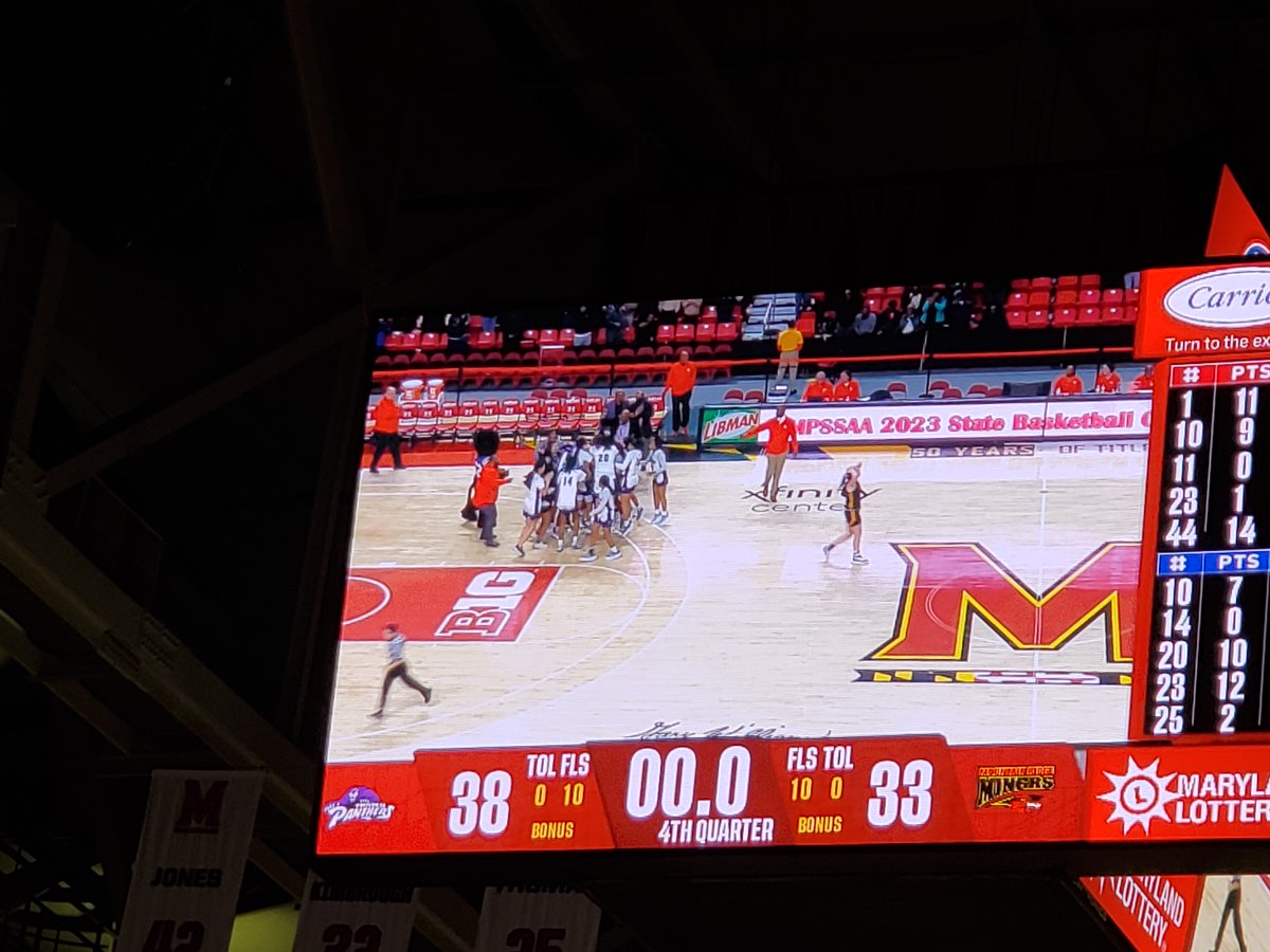 MPSSAA_Org's tweet photo. Pikesville made their free throws count down the stretch and it was game over for Mountain Ridge.  Final Score:  38-33 https://t.co/9pf1ubu06D