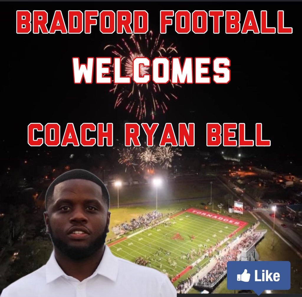 I am excited for the next chapter that God has in store I Will be taking a Varsity Football position at @high_bradford thanks for @Jrod2245 for trusting me and my vision to be apart of his staff and 1000% believe in my ability as a recruiter coordinator and a coach! #GoTornadoes