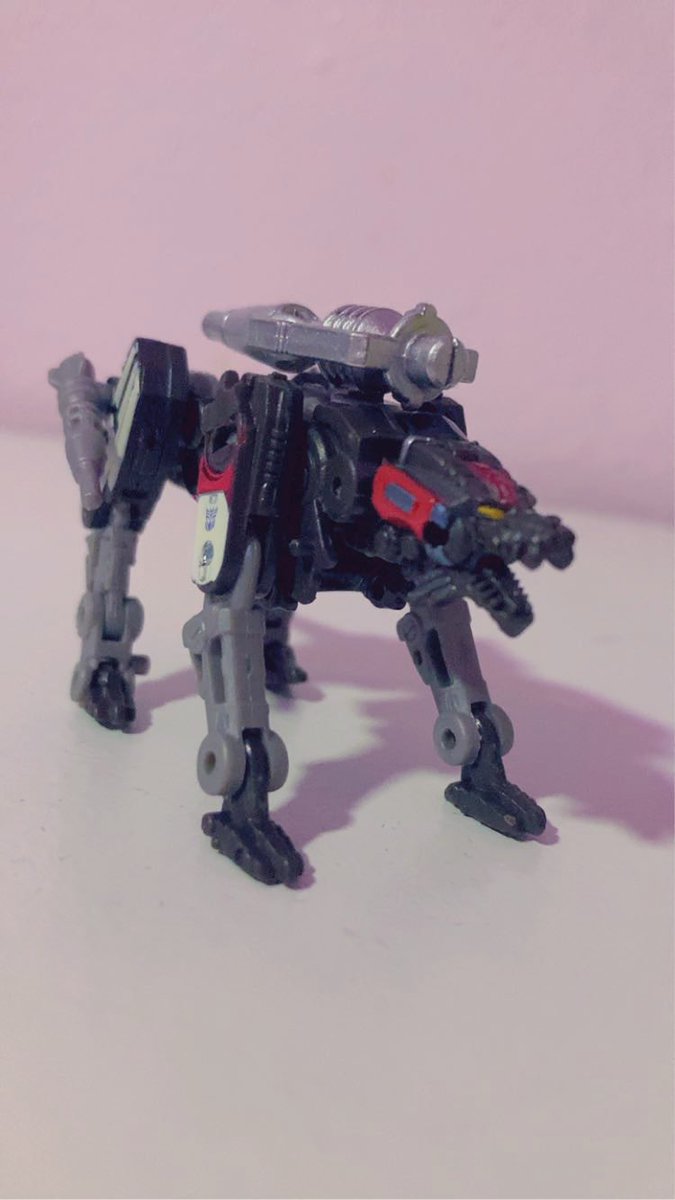 Skxll0's tweet photo. :> my first actual figures!!!! 
Skywarp and ravage ^^  awwwww #Transformers https://t.co/OdmjyOtclF