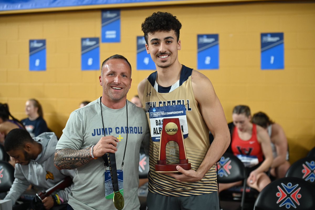 jcusports's tweet image. MT&amp;amp;F: Your 2023 NCAA DIII Indoor T&amp;amp;F 400m 3rd Place All-American, Basheer Alramahi! This is also a 0.11 sec PR for Basheer, and it’s only his first National Championships Meet! ⚡️🔥 @JCUXCTF 

#StreakUp #GoBasheerGo #NCAAs