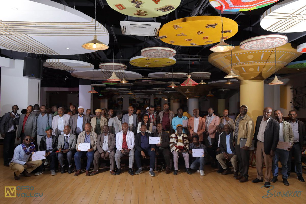 Farmers Awarded ceremony at the farmers and barista's event held in #skylight Ethiopia hotel , The certification aims to promote coffee farmers to wider market for value addition while boosting their productivity and profitability using more sustainable methods.
#afrovalley