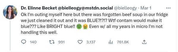 VK_Ulaganathan's tweet image. Is the trendy #BlueSoup Saga reflective of #reproducibilitycrisis in life science research?

Seems the race is still on, to answer why &quot;a forgotton beef soup turned blue&quot;

But I ask,

Can you figure out the mechanism behind a phenonmenon that you cannot replicate?