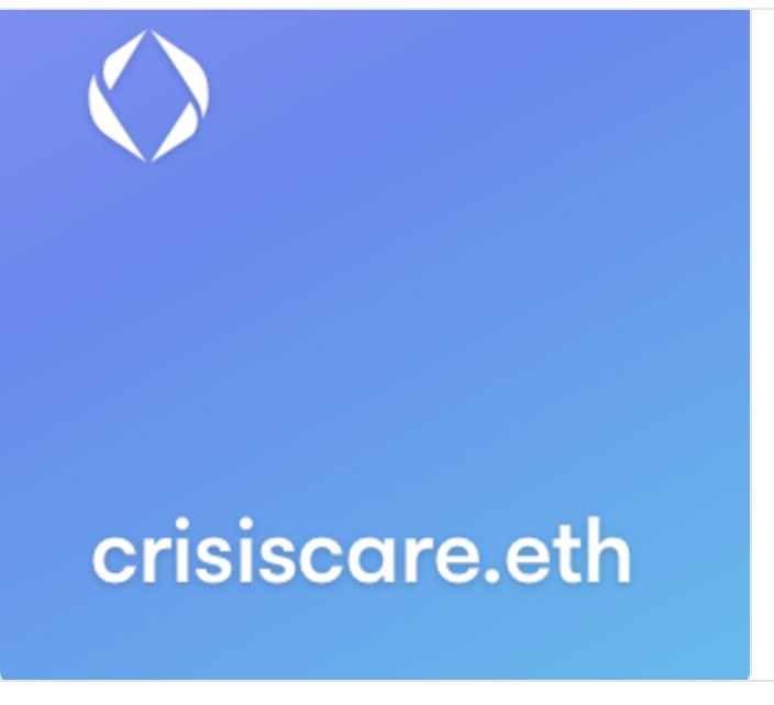 With everything going on this domain. Could be used,  I'm open to offers!
Crisiscare.eth #ens #eth #Blockchain