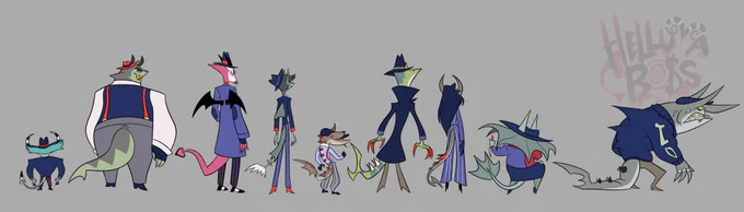 The newest episode of #HelluvaBoss is finally out!!! I did a bunch of design stuff I'm proud of for this ep! I did some of Crim's crew members and Moxxie's mom!This episode was a tough one but the result is fabulous!!  