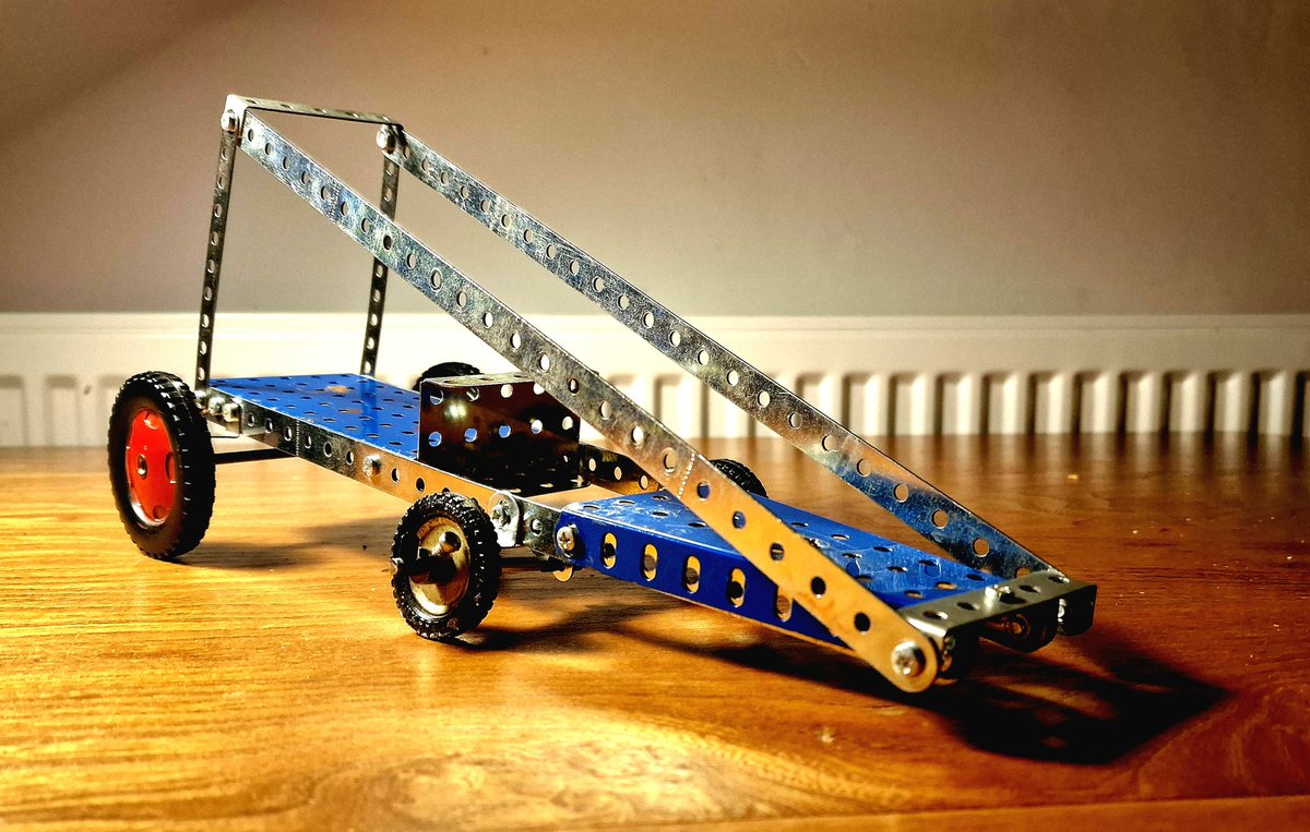 JBranson_'s tweet photo. I was recently gifted some 1970s #Meccano, so thought I'd spend half an hour this evening making something special to inspire my five-year old for a Sunday morning creative session. #Failed #WorstCarEver 🤣 https://t.co/Oe1mnH5D6Q