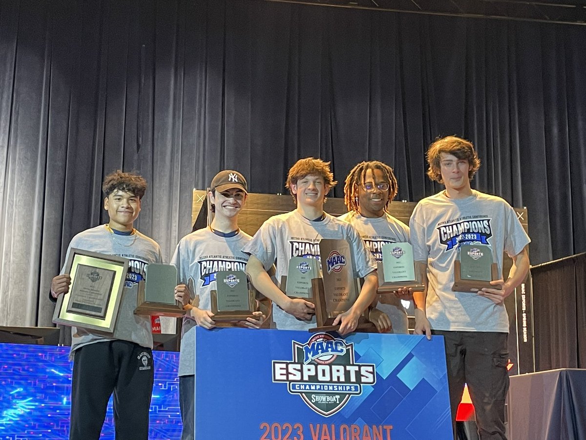 QUClubSports's tweet photo. Make it a double!  Our @Bobcat_Esports Valorant crew takes home the 🏆 and QU’s success ends @MAACEsports Championships

@QuinnipiacU @QUChronicle @Q30News @QBSN https://t.co/3z8TYyAlY6