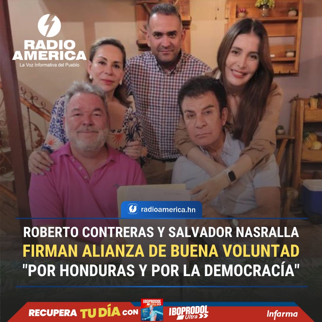 radioamericahn's tweet photo. #AméricaNoticias #Honduras 
Candidatos a la presidencia Roberto Contreras y  Salvador Nasralla firman alianza.

"Cuenten con el apoyo de Yuyo Vides, además del Partido Republicano en los Estados Unidos y todos sus partidos miembros", cita la Alianza Republicana de las Américas. https://t.co/RGD99Z1xwS