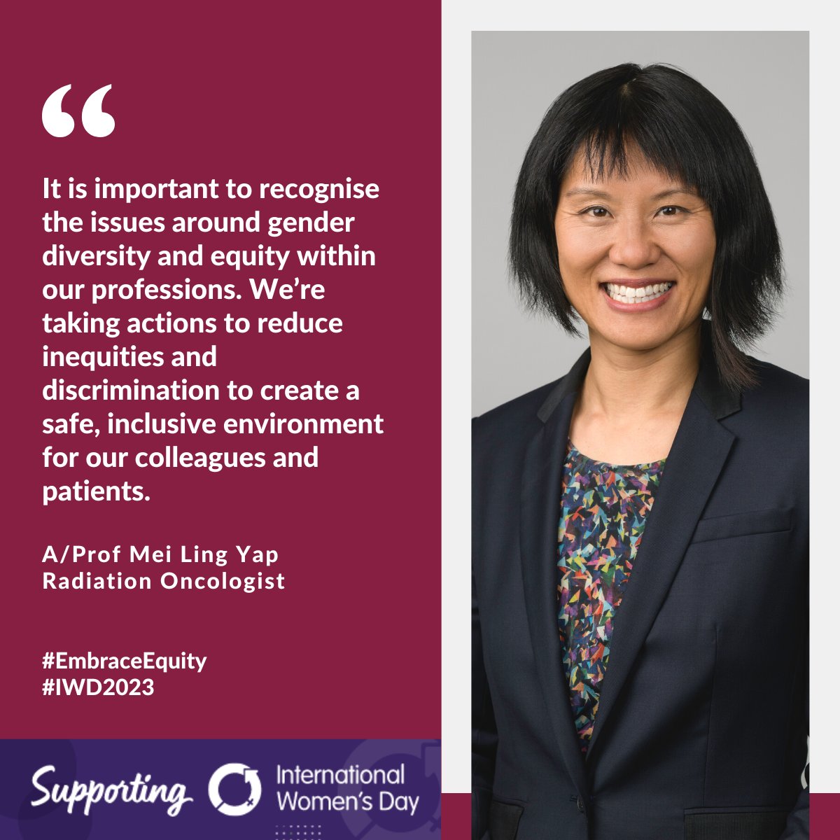 We finish our #IWD2023 celebration honouring the work and contribution of A/Prof Mei Ling Yap. Thank you A/Prof Yap. Thank you to all the extraordinary #WomenInRadiology and #WomenRadOnc for your scientific work and commitment to patient care. 

#EmbraceEquity