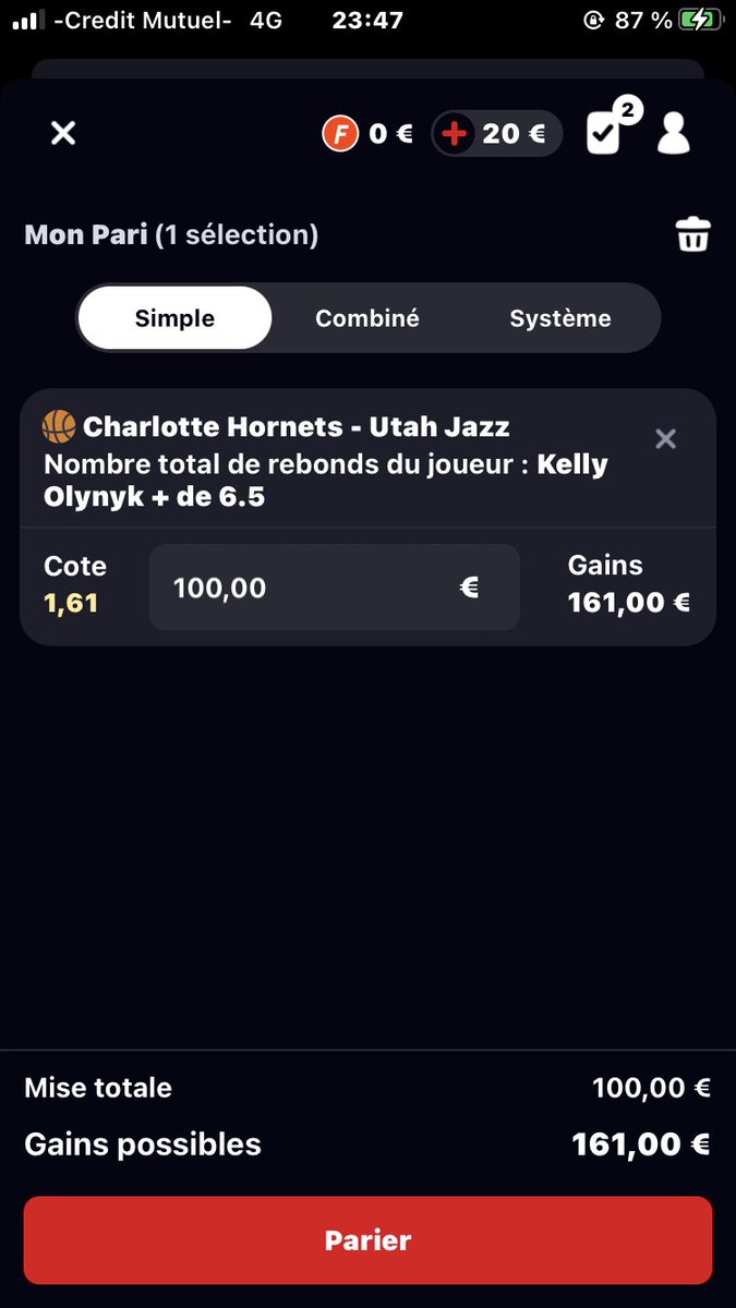 POTTERPRONO's tweet photo. Bet Basket-ball 🏀 #TeamParieur 

#NBA 

🏀Charlotte - Utah (01h00🕑)
🪄Kelly Olynyk +6,5 rebonds 
📊Cote -> 1,61
💵Mise 100€ -> 161€ 

NO BET NO MAGIC 🪄

#nba #TakeNote #LetsFly #utahjazz #Hornets #NBABDAY #NBAPicks #NBAAllStar #NBAonTNT #NBA2K23 #Basket #IndianWells https://t.co/oZNwY5ieGG