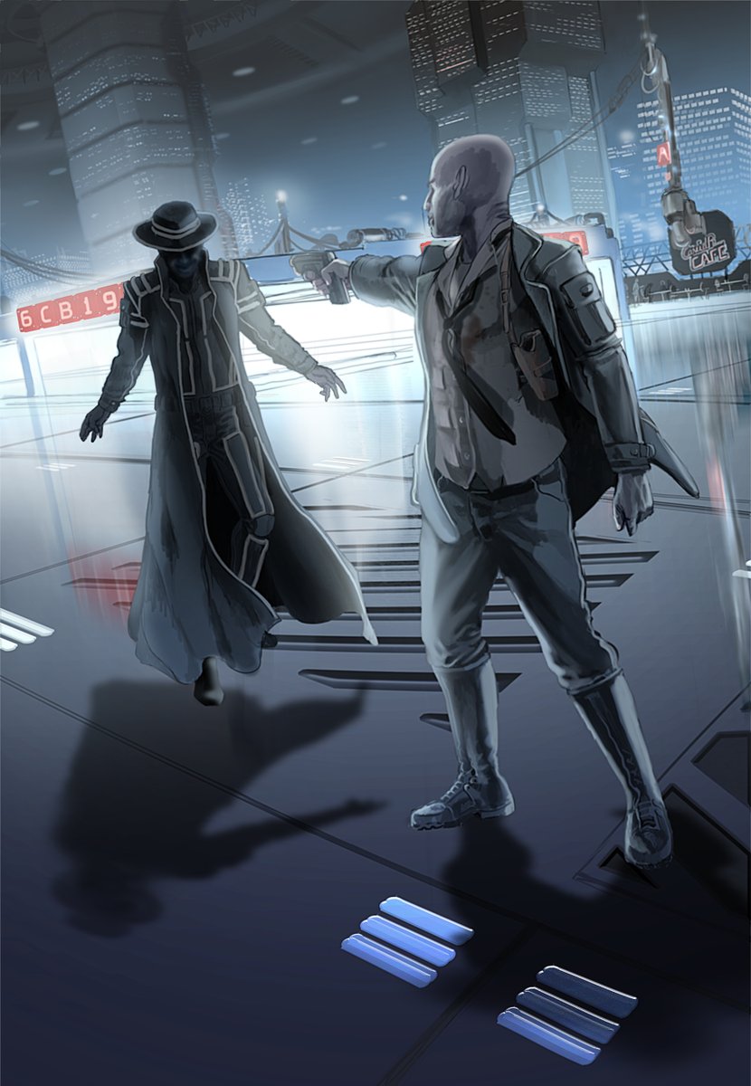 #SciFiMadeMe Question everything.

Created/Written by <a href="/NunneleyMike/">Mike Nunneley✍️Indie Author</a> with Art by @BryanSixeleven from Descent - 1 of 6 stories in the #BloodWorld #1 anthology from <a href="/RaincrossPress/">Raincross Press</a>.
Check it out👇
indiegogo.com/projects/blood…