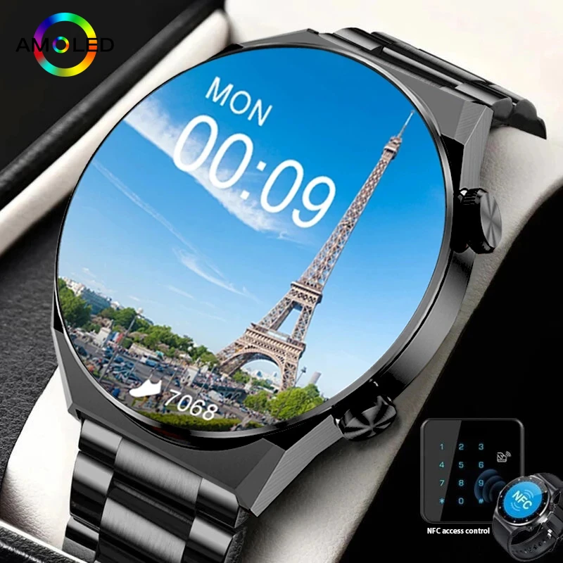 ساعة ذكية للرجال بشاشة كاملة AMOLED لعام 2023 سوار رياضي NFC ساعة بتحكم في الوصول ومزودة بتقنية البلوتوث ساعة ذكية مضادة للمياه للرجال
s.click.aliexpress.com/e/_DewCmAv