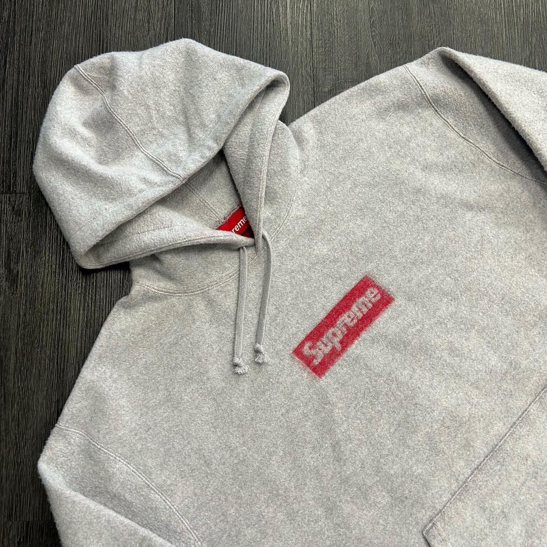 Supreme Box Logo Hoodie Heather Grey