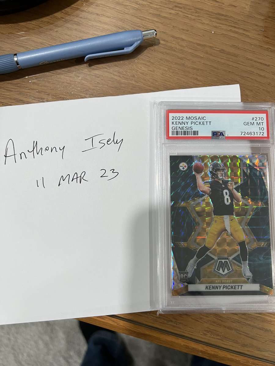 CardboardEchoes on Twitter "RT Midwestbreaker 2022 Kenny Pickett Mosaic Genesis PSA 10
