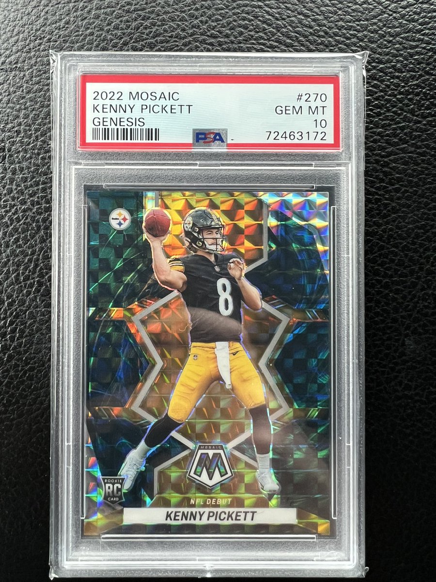 CardboardEchoes on Twitter "RT Midwestbreaker 2022 Kenny Pickett Mosaic Genesis PSA 10