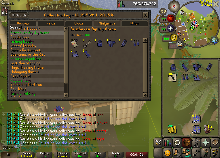 twitchkoskine's tweet image. Brimhaven Agility Arena greened ✅🫡 #oldschoolrunescape #osrs #collectionlog