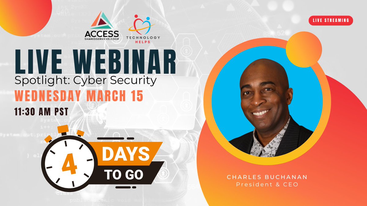 The Cyber Security webinar, presented by our friends at <a href="/access_coop/">ACCESS Shared Services</a>  is only 4 days away! Have you signed up yet? Click the link below to learn more… bit.ly/424FF0S