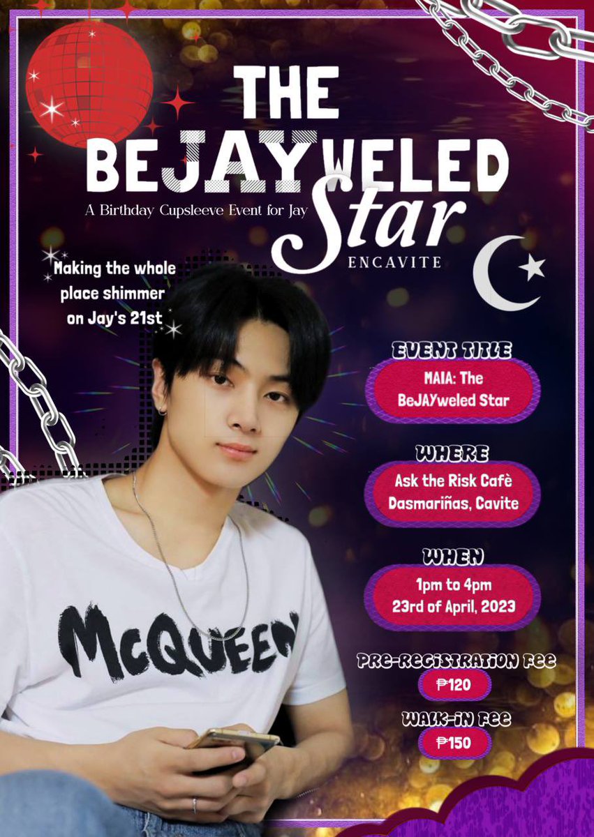 encavite's tweet image. Who's up for a drunk-dazed party on a shimmering birthJAY? 🪩✨

Celebrate with us at MAIA: The BeJAYweled Star -  a CSE for Enhypen Jay 🖤

Tara pare BGC tayo!
🔗 bit.ly/3ZCMiWl

📍Ask The Risk Café - Dasmariñas, Cavite
🗓️ 02/23/23 
⏰ 1-4pm

#OurBeJAYweledStar