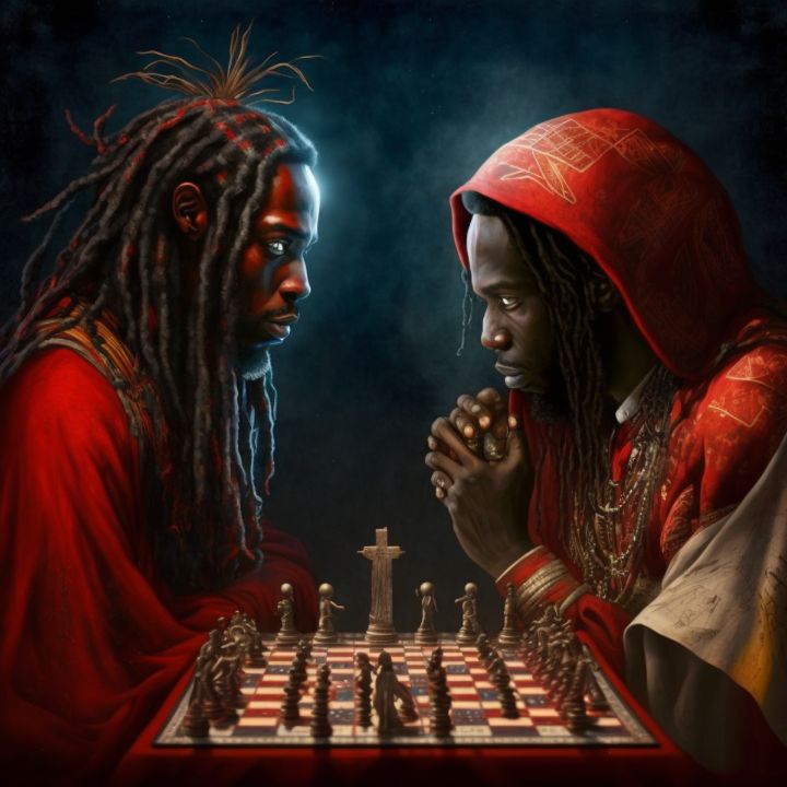 DaWarchild1's tweet photo. Art of the Day: "Canvas/ Wall Art Good Vs Evil Chess1". Buy at: https://t.co/vvG0CUopPJ https://t.co/4tDLazipgg