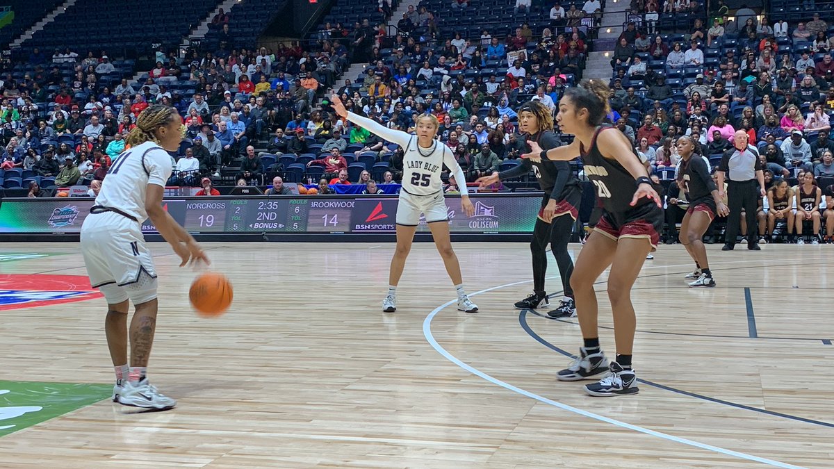 🏆Class 7A <a href="/OfficialGHSA/">GHSA</a>🏆
HALF
R7 #1 No. 2 <a href="/NorxWBB/">Norcross Lady Blue</a> 19
R4 #1 No. 1 <a href="/LBroncosbball/">Lady Broncos Basketball</a> 17

Norcross enters the half on a 5:33 scoring drought as Broncos win quarter 8-3. Lady Blue 10 offensive rebounds.

<a href="/JaniaAkins23/">Jania.Akins23</a> 9p
<a href="/veronayec1/">veronayec</a> 5p

<a href="/DanielleOsho/">Danielle Osho</a> 8p
<a href="/DianaACollins35/">Diana A Collins</a> 6p