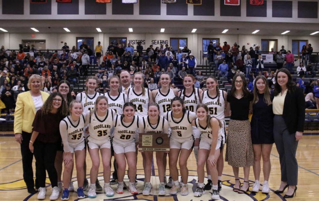 Goodland (26-0) is your back to back 3A state champion with a 39-game winning streak as they defeat Cheney, 59-37. What an incredible run for the Cowgirls to repeat under HC Bill Biermann. Talexa Weeter making a major case for all class Top 5 - 20, 32, 31 pts in three tournament