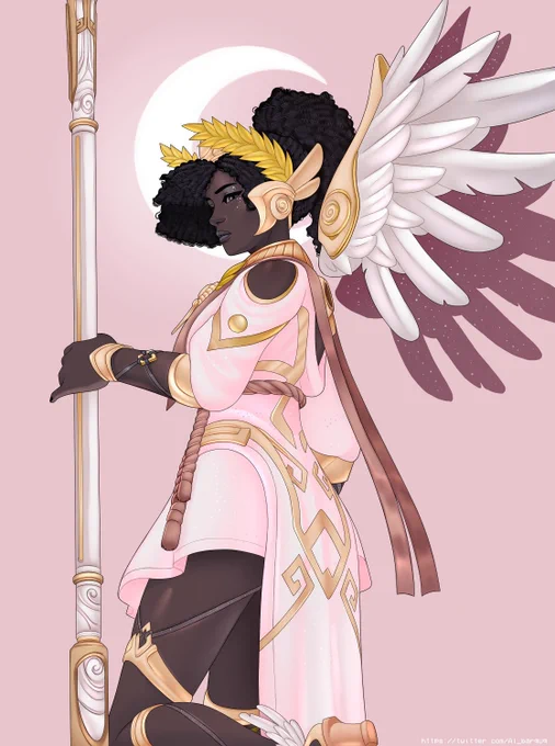 Seeing how my art's been changing, I should really remake this Mercy and keep on writing my Overwatch lore  