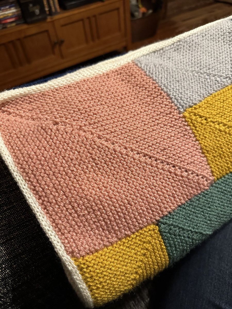 I've been knitting a blanket for my soon-to-be niece for the past three months...can't wait to meet the little one soon (and to knit something else). Fingers crossed for my SIL &amp; brother on Tuesday ❤️