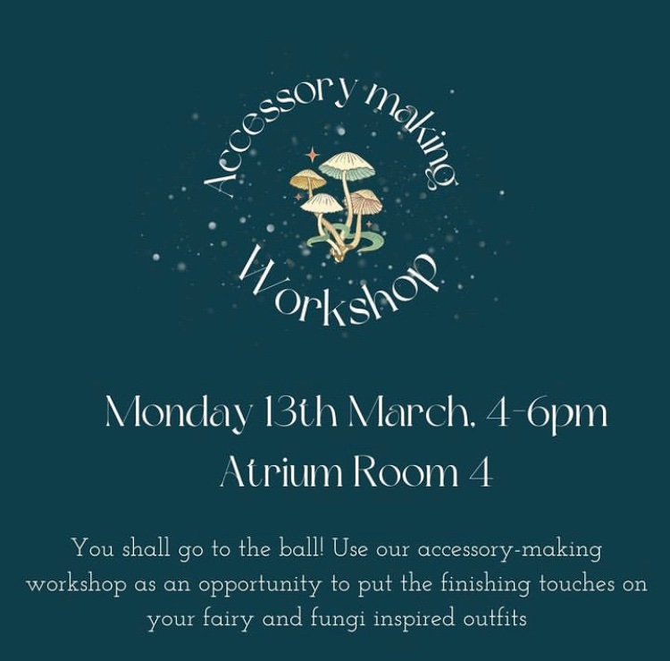 Wild Ball is on Tuesday!!

Have you still not sorted out an outfit for our Fairies and Fungi theme?

Come along to our accessory making on Monday afternoon!