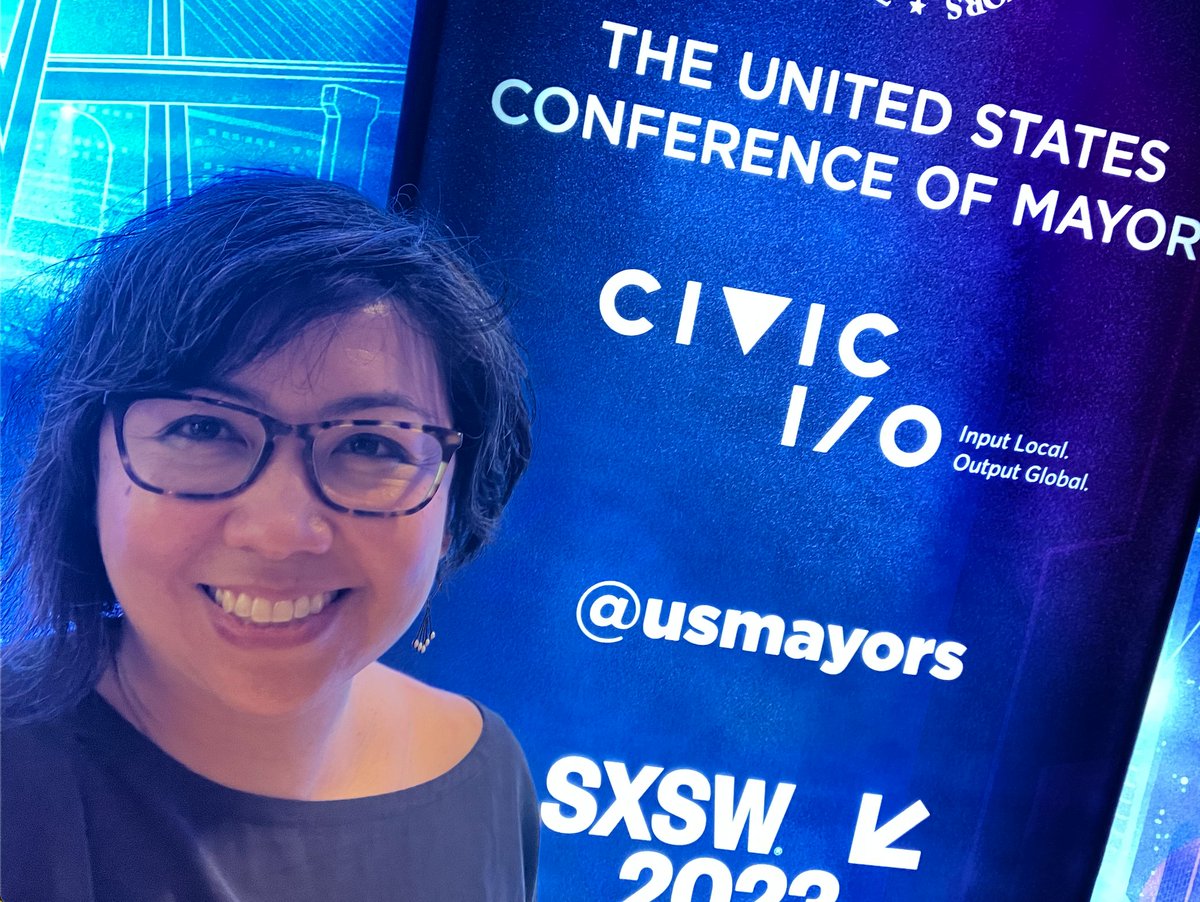 Jackie Lu (@jackiewtlu) on Twitter photo AV check complete! Really excited about sharing with
<a href="/usmayors/">U.S. Mayors</a> how <a href="/HelpfulPlaces/">Helpful Places</a> supports organizations to bring transparency to public space tech with the #opensource #DTPR standard at tomorrow's <a href="/CivicIO1/">Civic I/O</a> civic tech competition at #SXSW2023 schedule.sxsw.com/2023/events/OE…! AV check complete! Really excited about sharing with
<a href="/usmayors/">U.S. Mayors</a> how <a href="/HelpfulPlaces/">Helpful Places</a> supports organizations to bring transparency to public space tech with the #opensource #DTPR standard at tomorrow's <a href="/CivicIO1/">Civic I/O</a> civic tech competition at #SXSW2023 schedule.sxsw.com/2023/events/OE…!