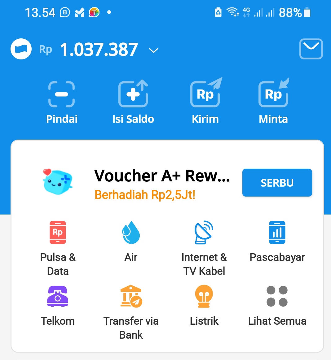 saldo  Dana 700k, cukup like+rt aja yaa,
fast giveaway.
#zonauang