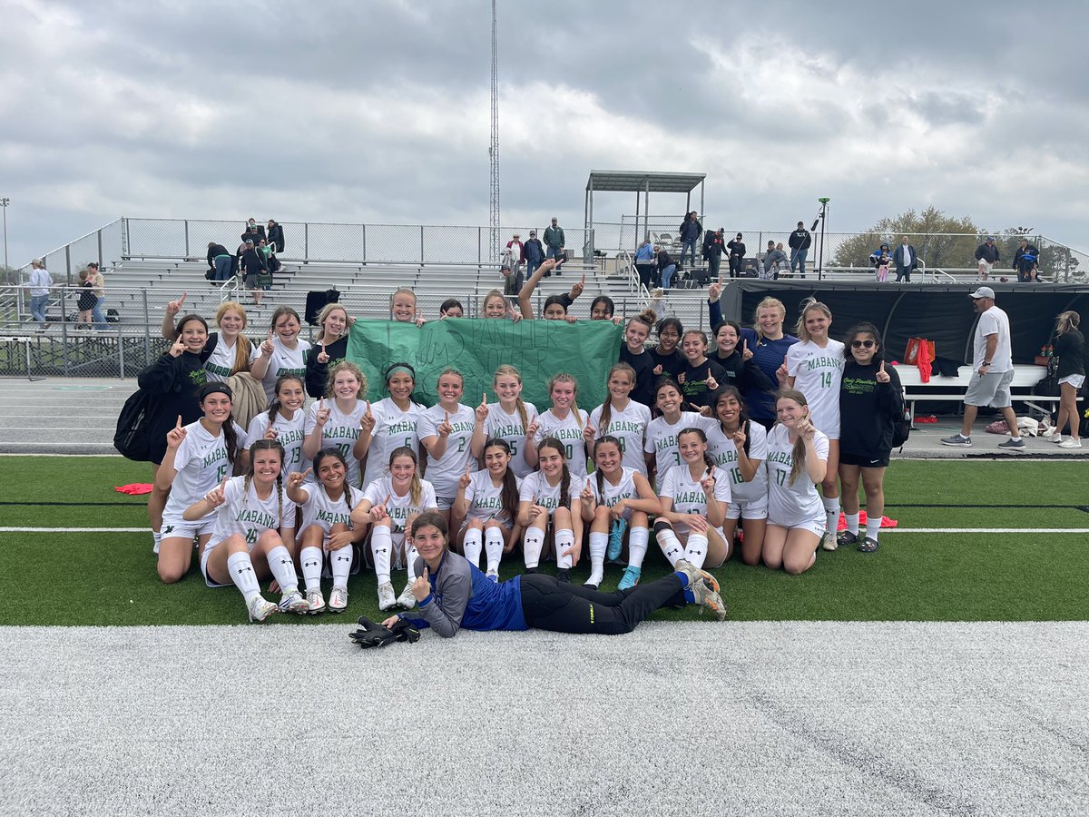 Mabank Lady Panthers securing 1st in district!🏆⚽️ JV are also district champs and undefeated in district! Give it up for your Lady Panther Soccer program! Next game @ HOME Vs Sunnyvale Monday 7:30pm Details on playoffs TBA