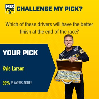 BOOM! These are my picks I just made on <a href="/foxsuper6/">FOX Bet Super 6</a> ! Can you beat me for a chance to win free cash? foxsuper6.onelink.me/y0bF/e46a6e6b