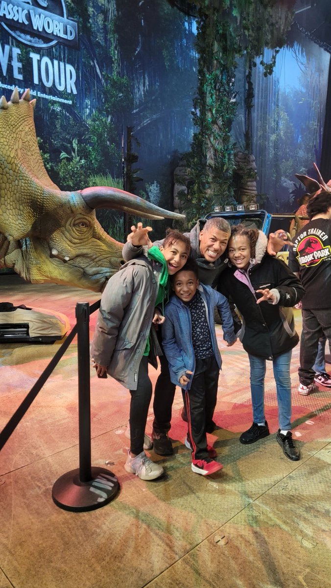 At #JurassicWorldLiveTour with kids