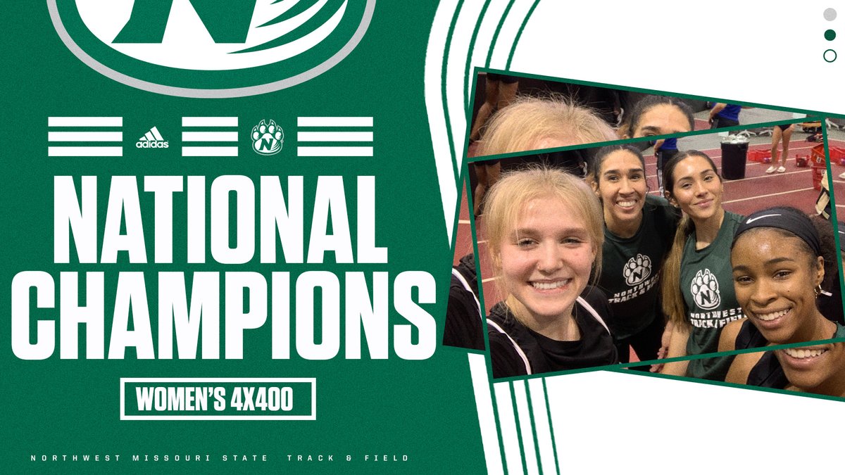 ‼️ NATIONAL CHAMPIONS ‼️

The women's 4x4 team runs a new NCAA Indoor Championships record time of 3:36.76!!