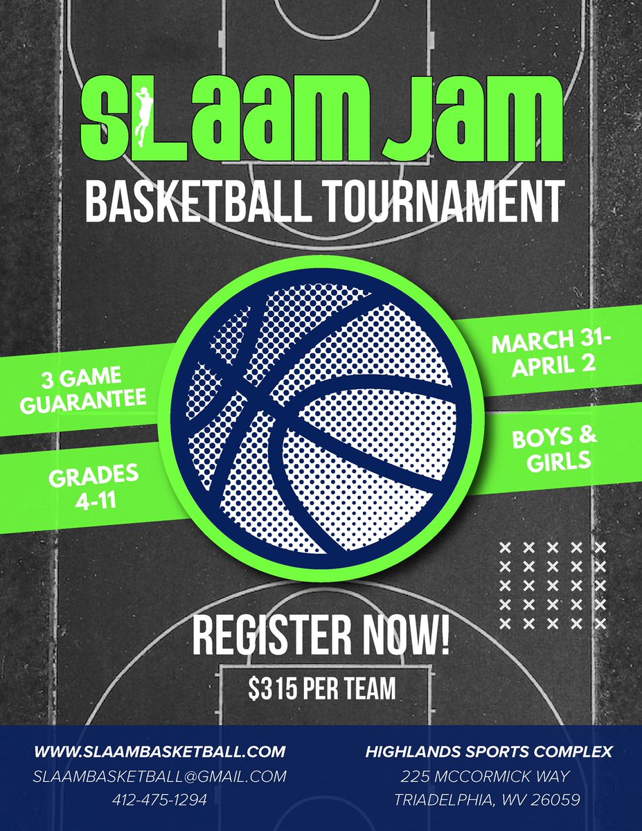 We’re three weeks away from the SLAAMJam, don’t miss your chance to start the aau season off against some great competition!! Register at slaambasketball.com