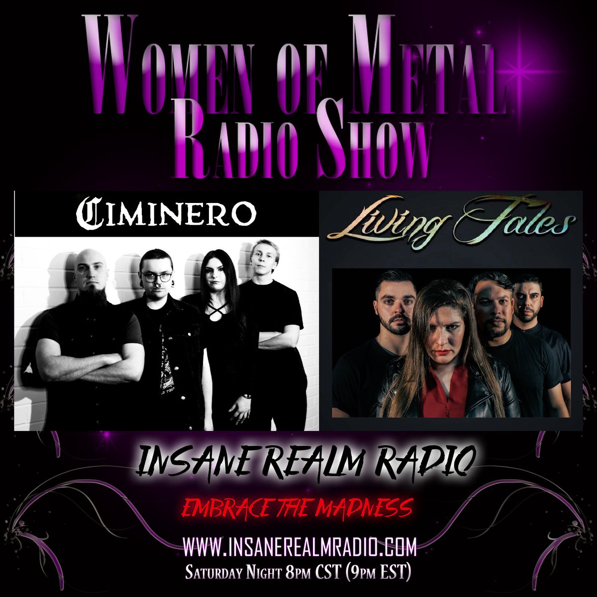 The @WomenofMetal Radio Show Starts NOW! Listen: insanerealmradio.com radio.net/s/insane-realm… (mobile users can use the radio.net app) streema.com/radios/Insane_… (mobile users can use the Simple Radio app, Chat: insanerealmradio.com/chat