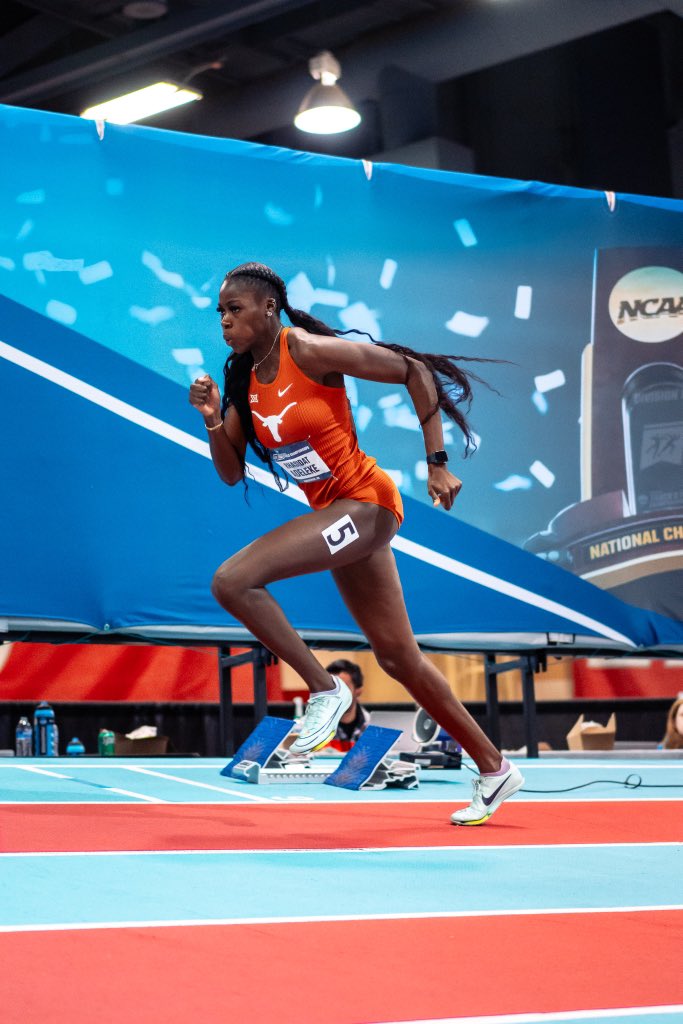 #NCAA Indoor Championships | W 400m 🤘
 
Rhasidat Adeleke is the NCAA 400m National Runner-Up with her time of 50.45 🔥 She now holds the three fastest times in Texas history!
 
#HookEm