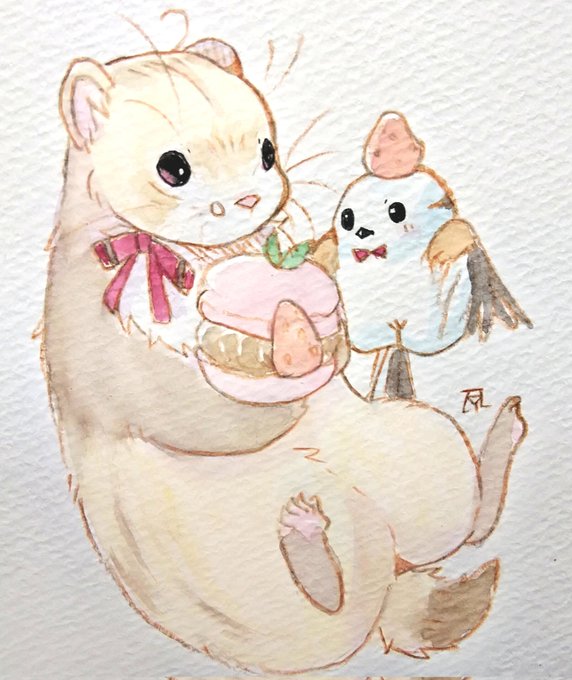 「食べ物 水彩」のTwitter画像/イラスト(新着)｜21ページ目