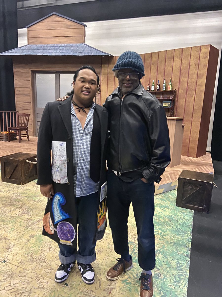 SUU2ndStudio's tweet photo. Congratulations to Micah Cajilig for receiving the Broadway Coat for Bulrusher!! Thank you for your contribution to the show! 🧡🌾 https://t.co/5YtjmjZsKt